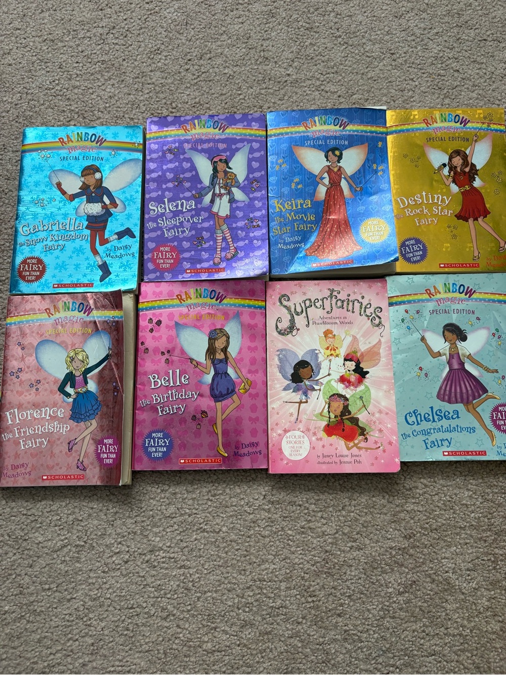 Rainbow Fairy Book Set - Blue, Purple, Pink, Yellow, Teal